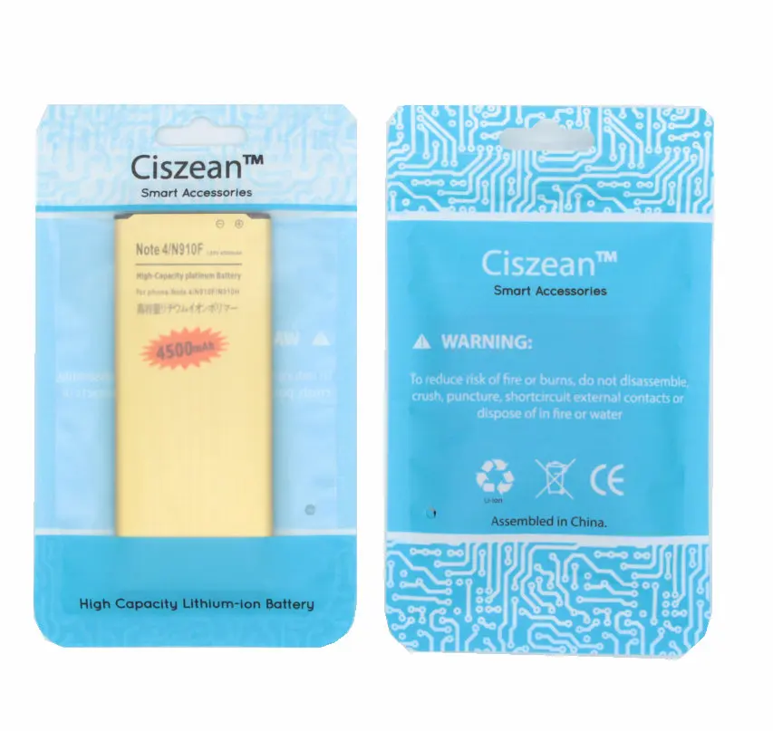 Ciszean 2 шт./лот 4500 мАч EB BN910BBE Золотая сменная литий ионная батарея для Samsung Galaxy Note IV 4