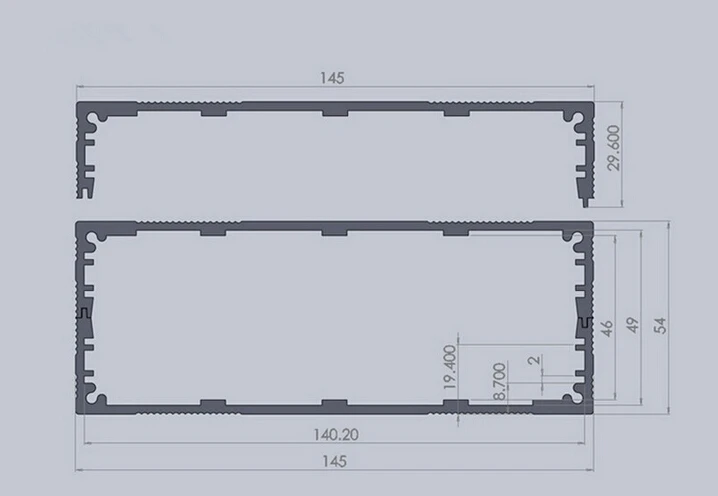 Электрическая коробка szomk 54*145*80 мм алюминиевый корпус блок питания чехол