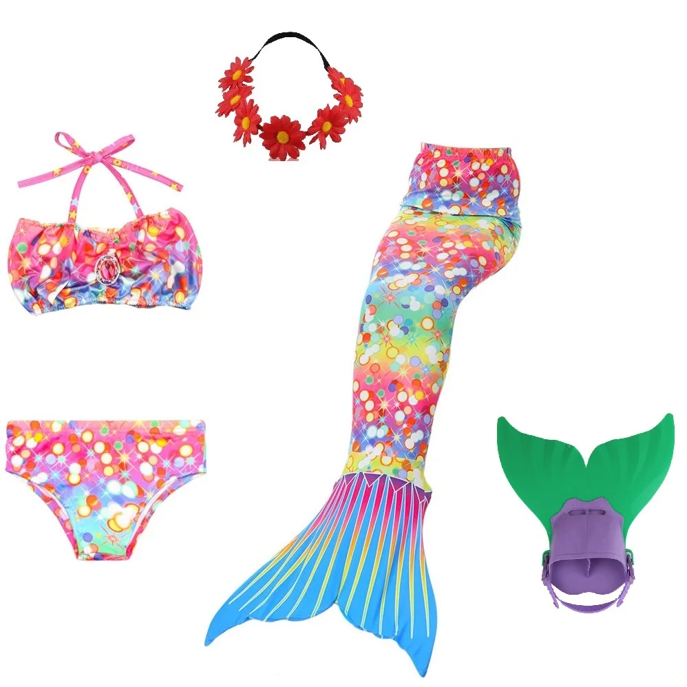 Купальный костюм для мальчиков зеленый хвост русалки Моноласты девочек монофина