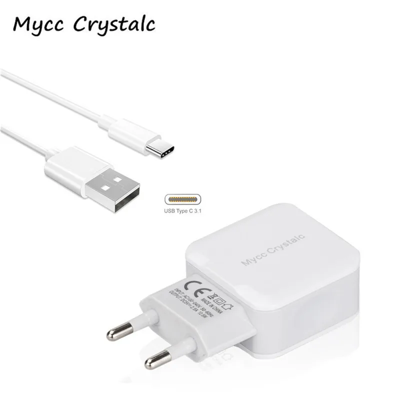 Двойной Порты стены Зарядное устройство 5 В 2.5A путешествия адаптер + Тип USB C