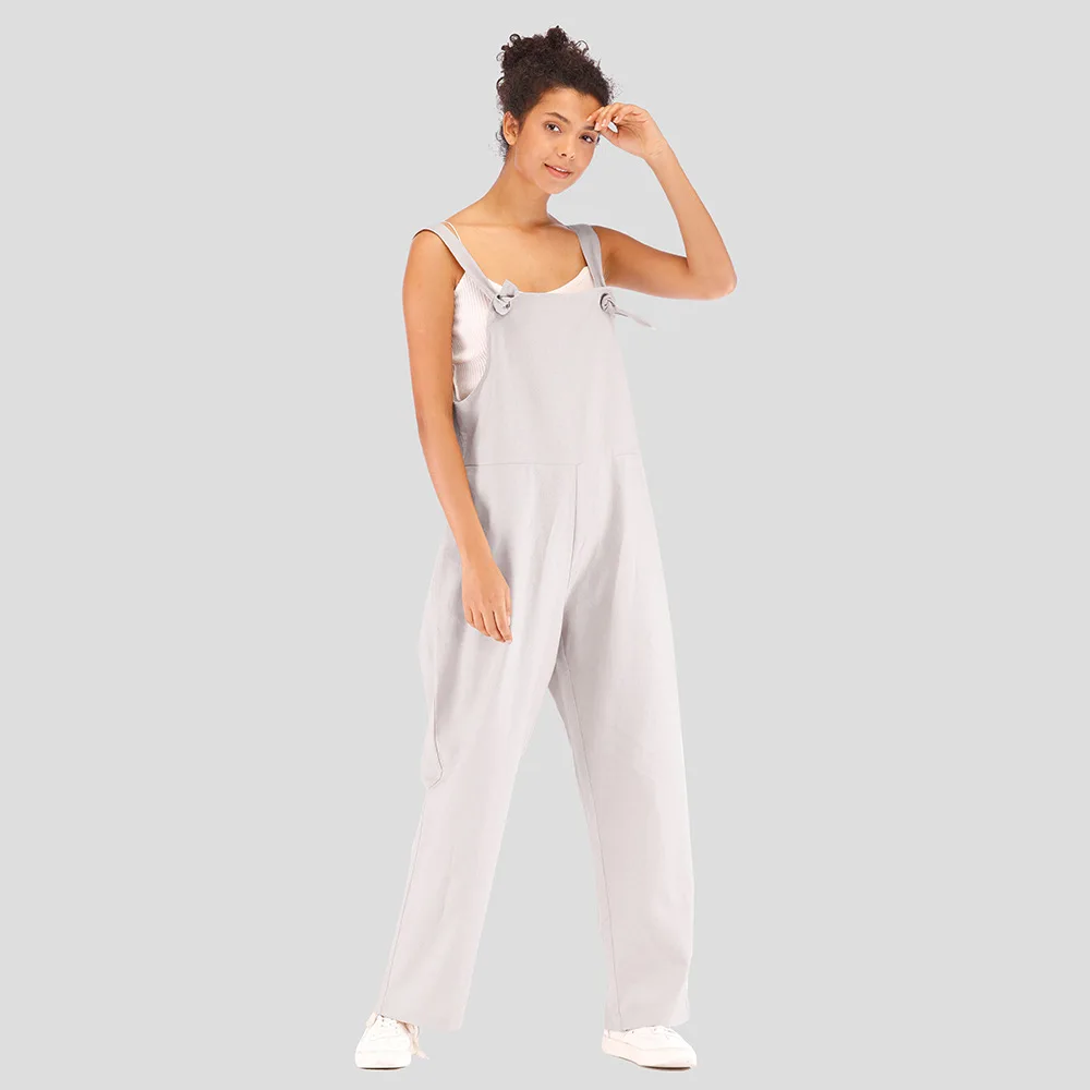 Женский свободный комбинезон в Корейском стиле повседневный летний цвета хаки