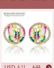 Neoglory, австрийские кристаллы, Женские Висячие серьги, ювелирное изделие, новинка, Бабочка, дизайнерская, трендовая мода, на день рождения, JS6 But-g JS9