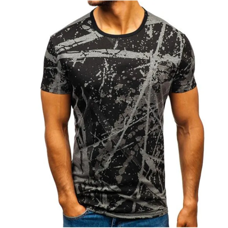 Новая мужская модная армейская зеленая камуфляжная хип-хоп Футболка