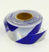 bLue-white line 50 мм* 25 м грузовик предохранителем и универсальным питанием-от источника переменного или постоянного тока светоотражающие ленты наклейки автомобиля самостоятельно липкая сигнальная лента автомобилей светоотражающая пленка - Название цвета: bLue-white line