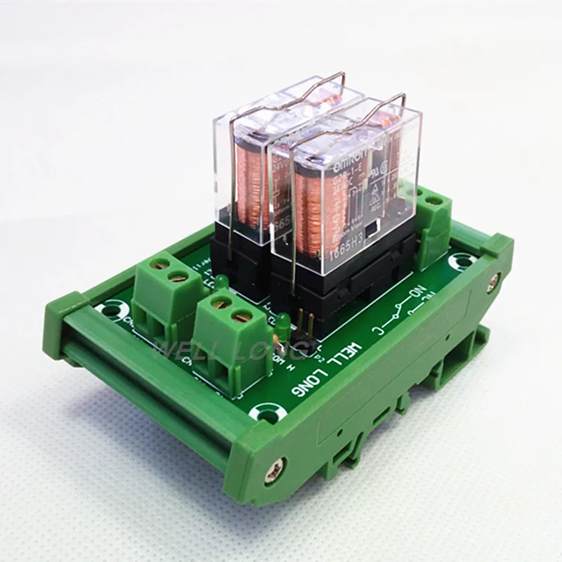 Модуль интерфейса реле мощности 2 SPDT 16 А с креплением на DIN-рейку OMRON G2R-1-E DC24V. |