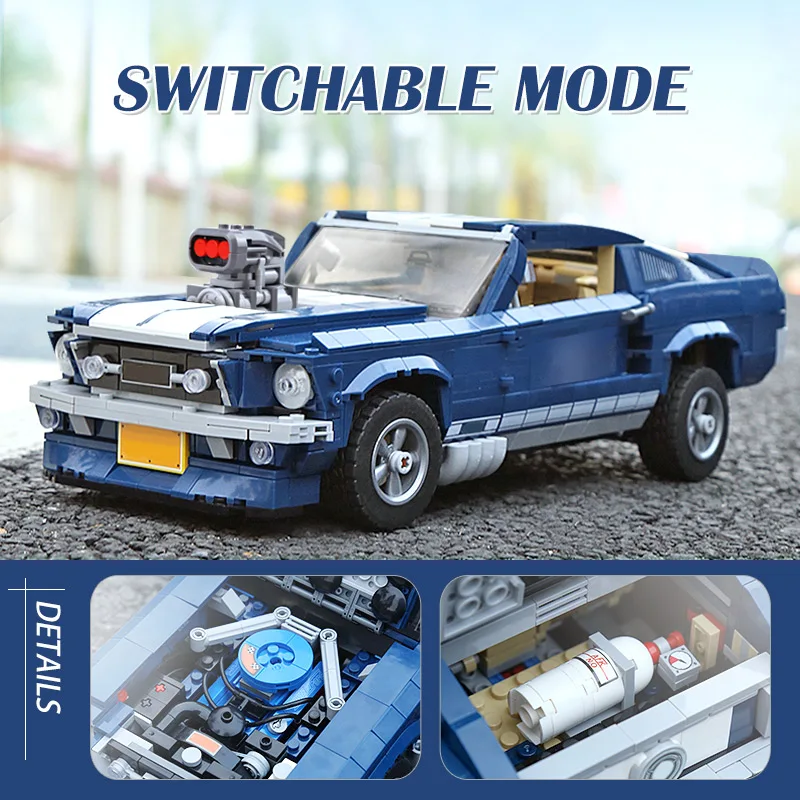 Creator Expert 21047 Ford Mustang 1967 GT500 набор Совместимые модели Legoing 10265 строительные блоки