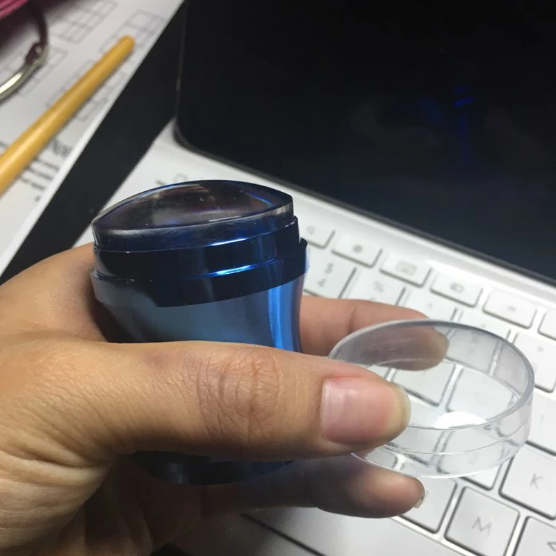 Новое поступление прозрачный 4 см большой штамп для ногтей Профессиональный