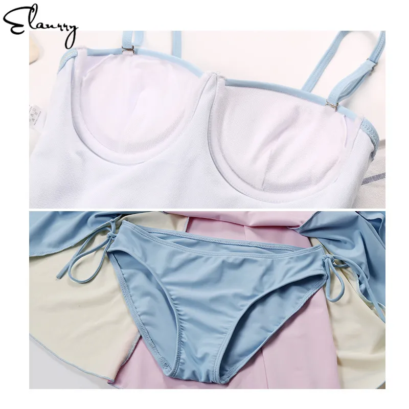 2018 Women One Piece Swimsuit Push Up Sexy Patchwork Swimming Skirt Ladies Beach Wear Monokini Maillot De Bain Femmale | Спорт и
