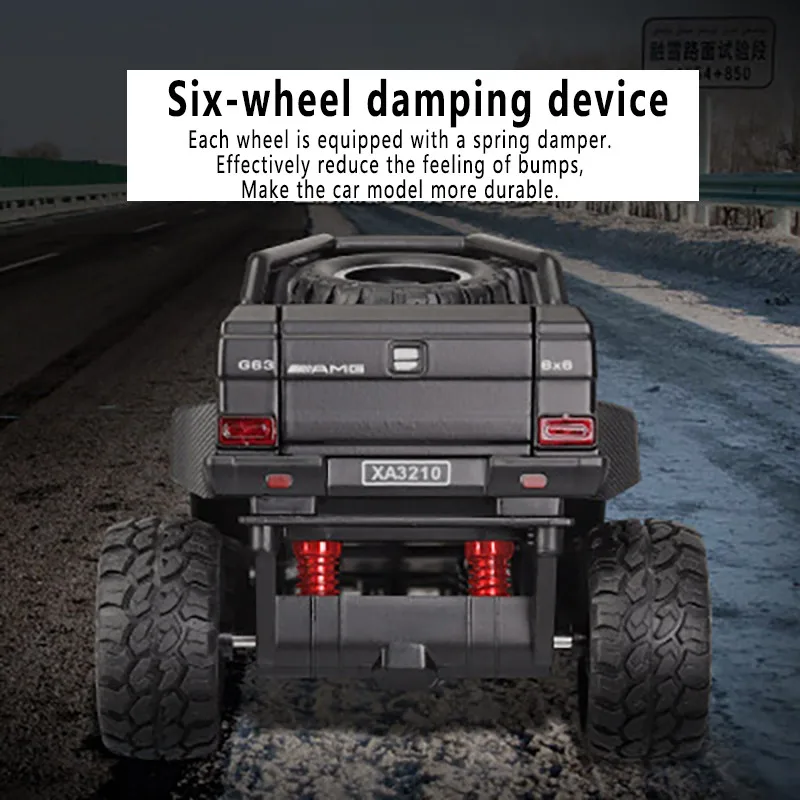 XA3210 big foot Mercedes-Benz g63 пикап шесть колес литая модель машины модель внедорожника модель игрушечный автомобиль модели автомобилей модель автомобиля модель машины модели машин коллекционные машинки