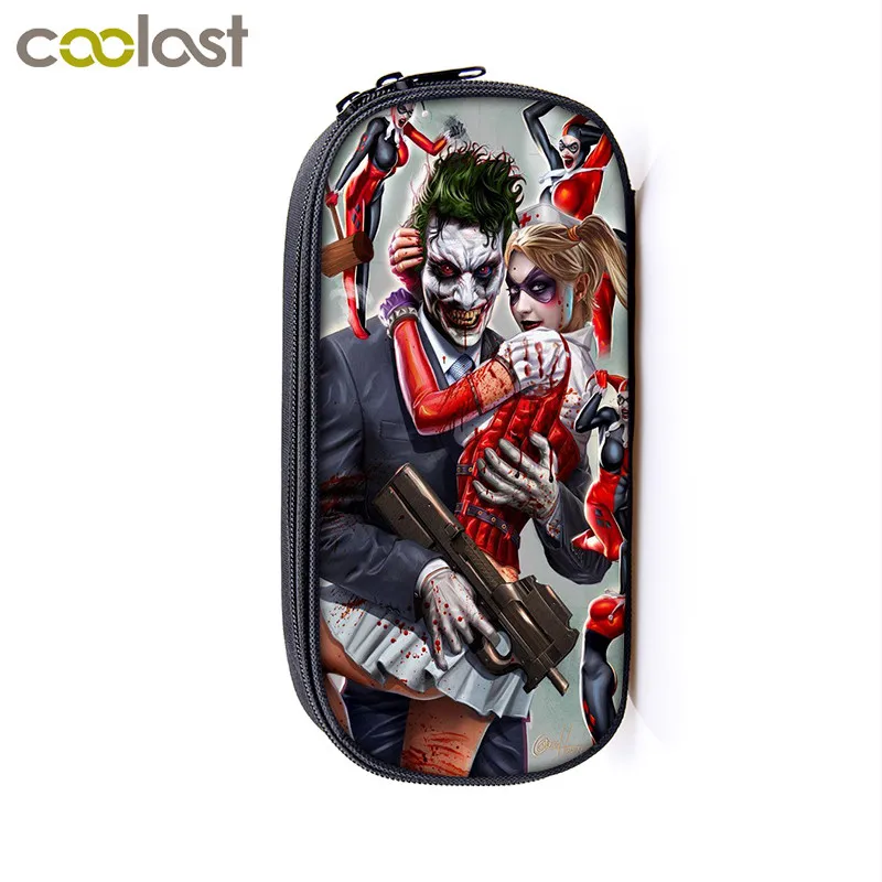 HAHA joker, косметички, пенал, сумка для мальчиков и девочек, школьные сумки, стационарная сумка, детский пенал, школьные принадлежности, подарок - Цвет: qbbxc04