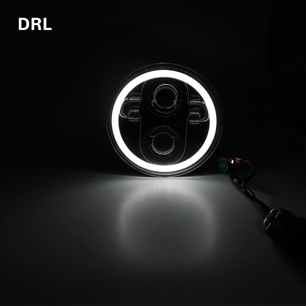 5 75 дюймовый светодиодный мотор фары DRL полное Кольцо Halo 3/4 &quotкруглая для Harley Sportster