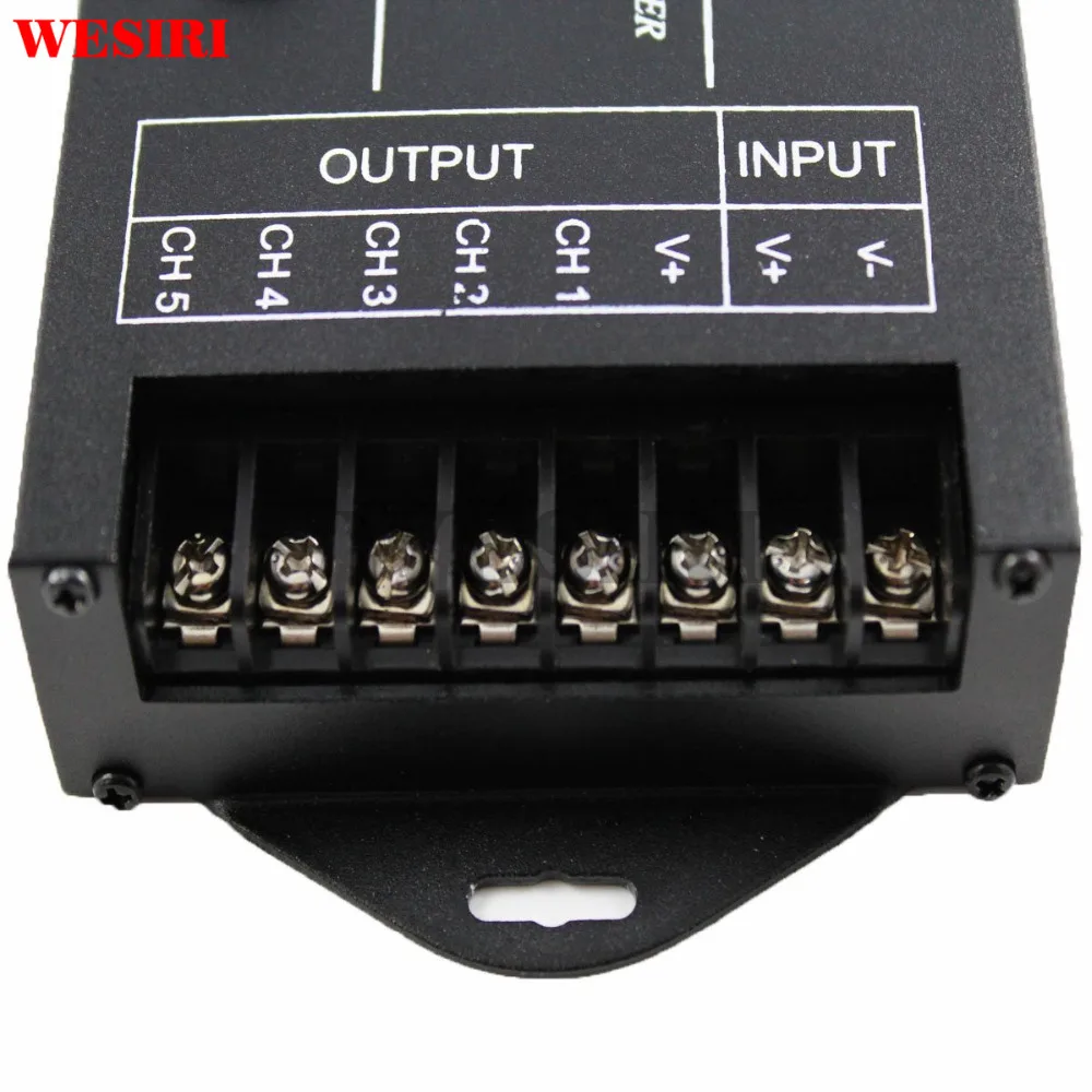 WESIRI TC420 Программируемый по времени RGB LED контроллер Диммер DC12V/24 V 5 канальный общий
