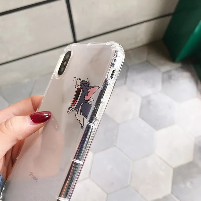 Забавный мультяшный чехол для телефона iphone X XS Max XR милый кот Том 8 7 6 6S Plus Мягкие