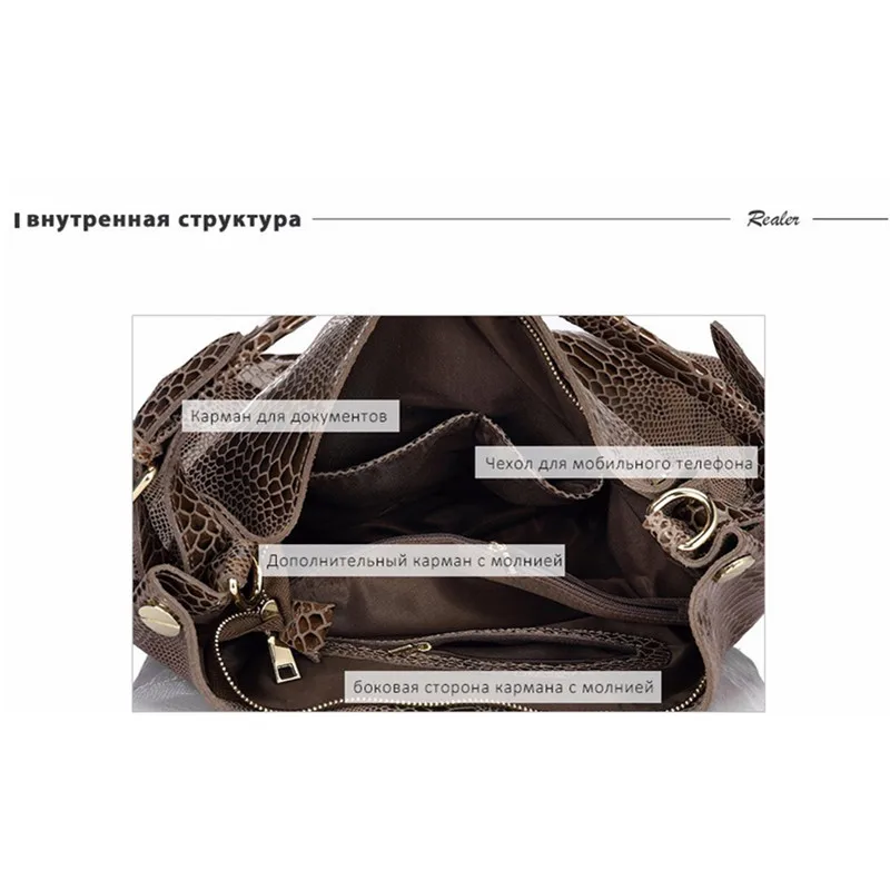 Новинка европейские модные сумки ICEV со змеиным принтом из коровьей кожи женские