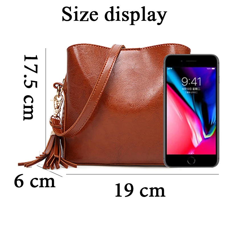 Масло воск ПУ кожа Для женщин сумки модная женская сумка 2018 Карамельный Цвет