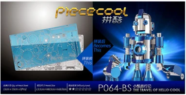 THE TRAVEL OF HELLO COOL blue &amp silver color 3D DIY лазерная резка Металлическая Модель Лучшие