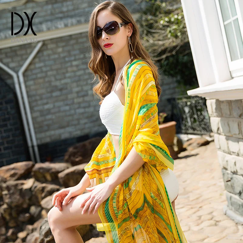 245*110cm Silk Scarf Luxury Brand Women Shawls New Fashion Long Yellow Airplane Pure Bandana Scarves Blanket Hijab Face Shield |