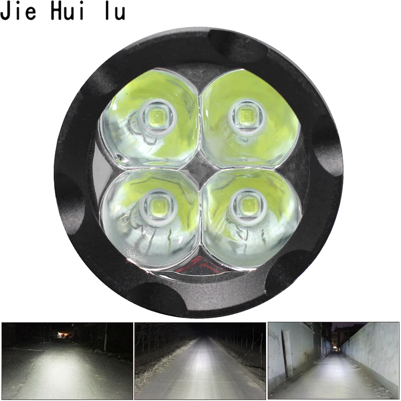 

2Pcs Universal Motorcycle bicycle fog lights LED Mini Motorbike driving Auxiliary lamp High Brightness bulb white 6000k