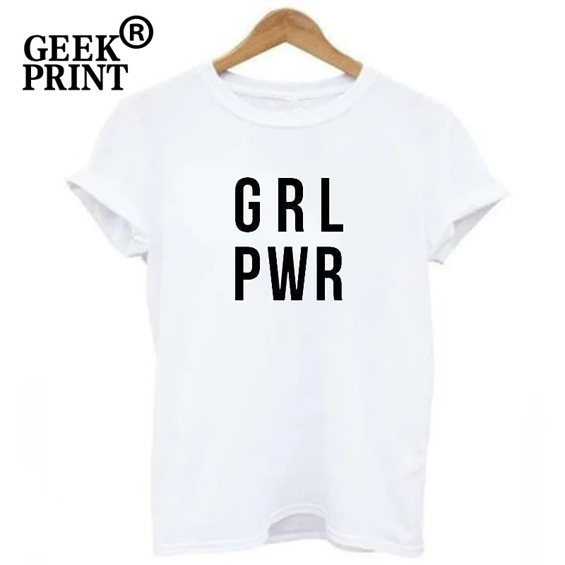 Женские топы GRL PWR футболки для девушек Женская Феминистская футболка с надписью