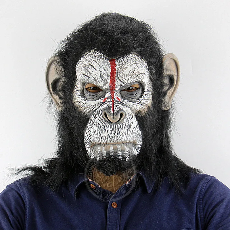King Kong Planet of the Apes Gorilla маска капюшон Gorillas накладные обезьянки латексные маски