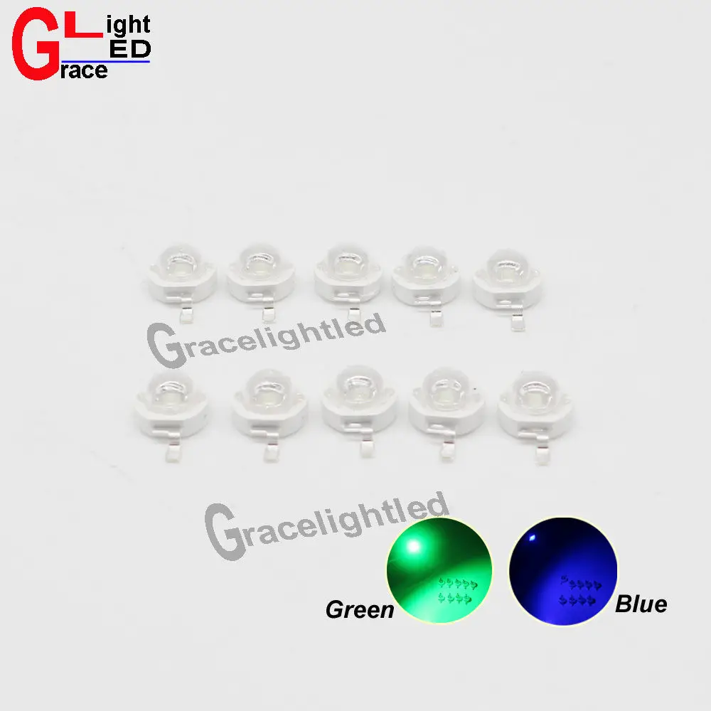 Светодиодные бусины высокой мощности 1 Вт 3 красный зеленый синий желтый розовый