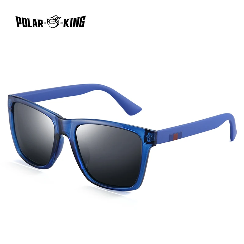 C04 BlueSmoke POLARKING Марка Дизайн Ретро Классические Поляризованные Мужчины Солнцезащитные Очки Вождения Рыбалка Квадратных Оттенков Солнцезащитные Очки Для Мужчин Очки - Цвет линз: C04 BlueSmoke