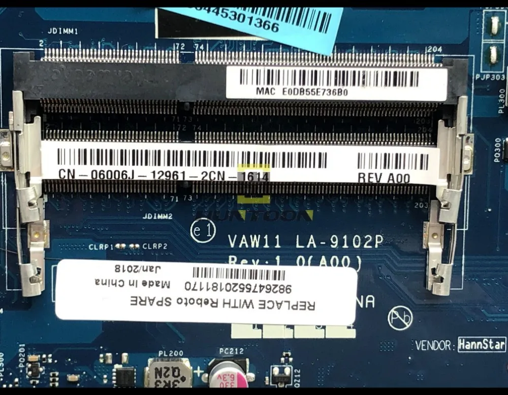Оптовая продажа VAW11 LA 9102P для Dell Inspiron 3721 5721 материнская плата ноутбука CN 06006J 6006J SRX0XF