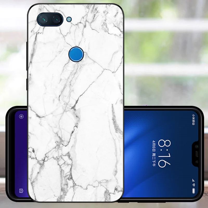 Мягкий чехол Fundas Xiaomi mi 8 Lite силиконовый чехол матовый черный ТПУ Xiaomi mi 8 Lite защитный бампер mi 8 Lite чехол для мобильного телефона s - Цвет: BDL