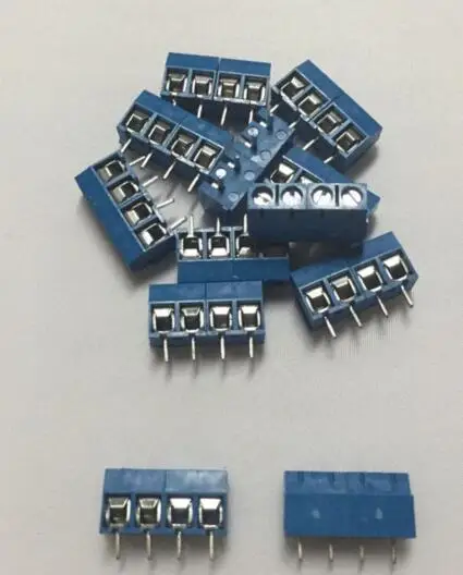 100 шт. 4-контактный винт синий клеммный блок PCB коннектор с шагом 5 мм | Обустройство