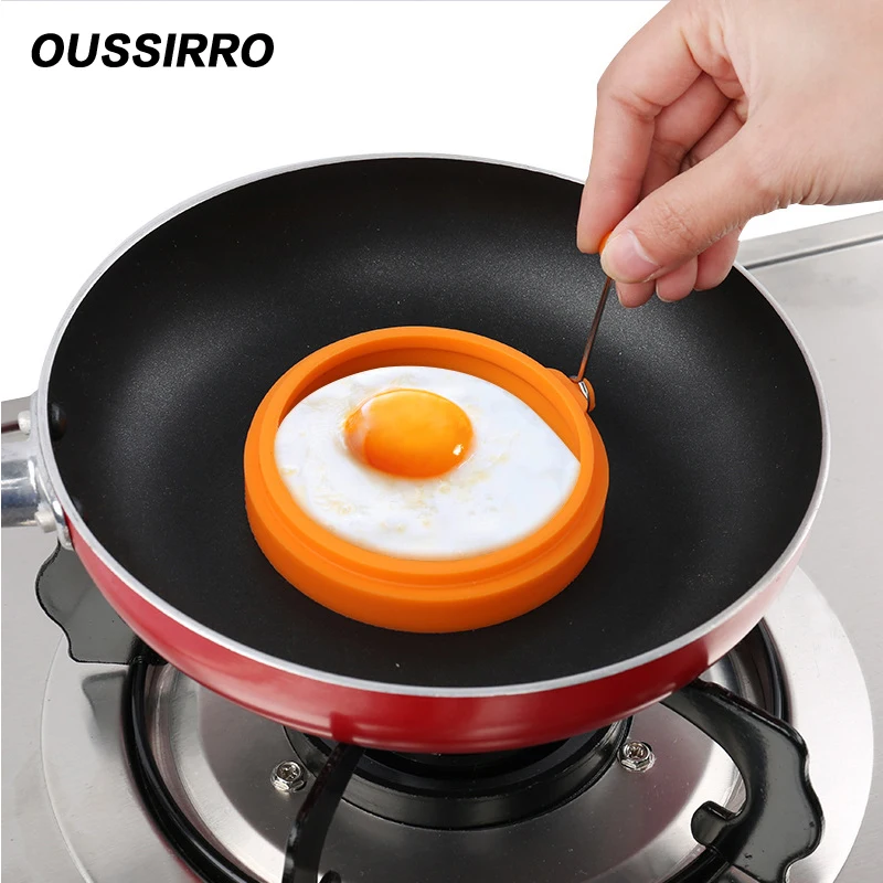 1 шт. круглая форма для жарки яиц из силикагеля|egg mould|fried eggportable food |