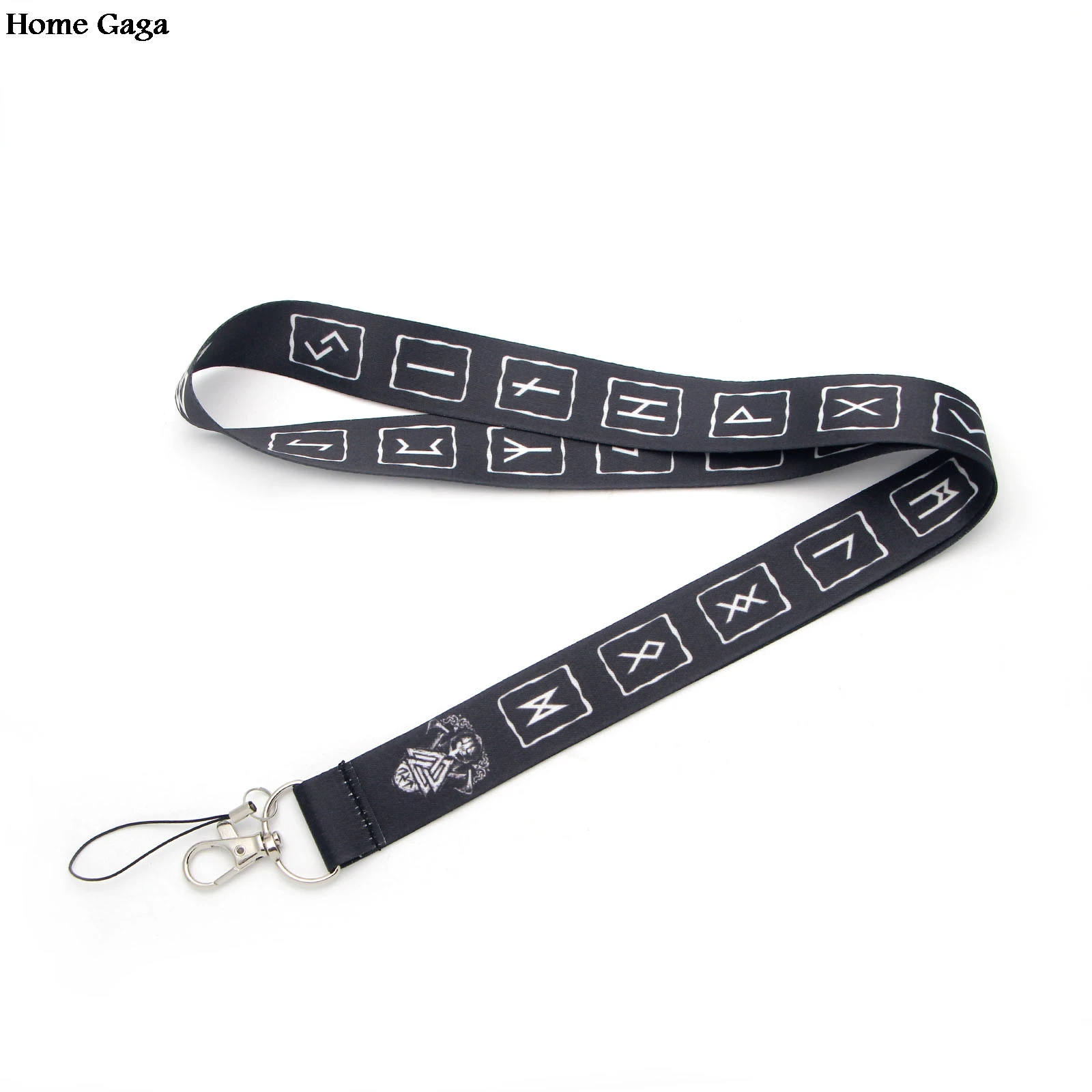 

20pcs/lot Homegaga Personality Runes Lanyard for Phone USB Key ID Badge Holders Phone Neck Straps webbing D0314