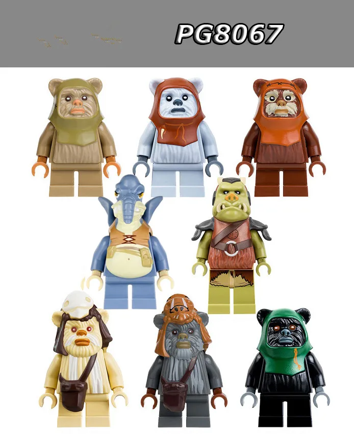 80 шт. pg8067 Star Wars Ewok село Tan tokkat калитки paploo logray битвы при эндоре 10236 строительные