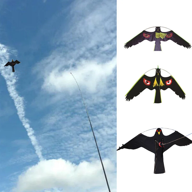 

Hot Vivid Hawk Kite Flying Bird Pigeon Decoy Pest Control Garden Scarer Kite Toy FQ-ing