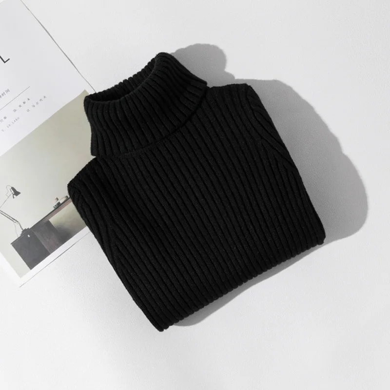 Осень зима 2019 свитер для девочек детские толстые пуловеры Однотонный женский