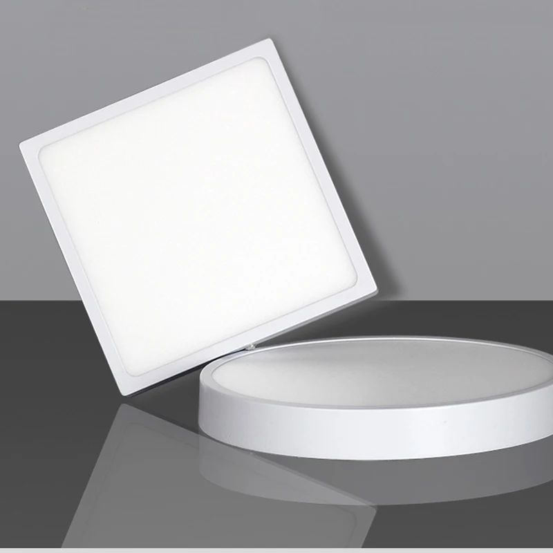 Ультра тонкий квадратный/круглый светодиодный потолочный светильник 5 Вт 8 16 22 30