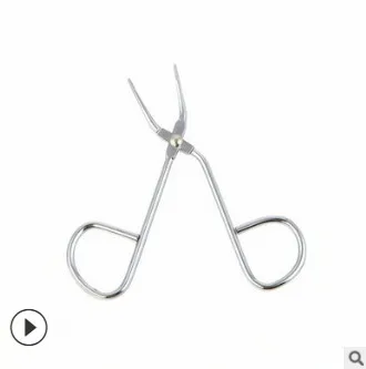 

100pcs/lot Stainless Steel Eyebrow Tweezers Eyebrow Plucking Pliers Sliver Moustache Vibrissac Scissors MAKE-UP TOOL HA482