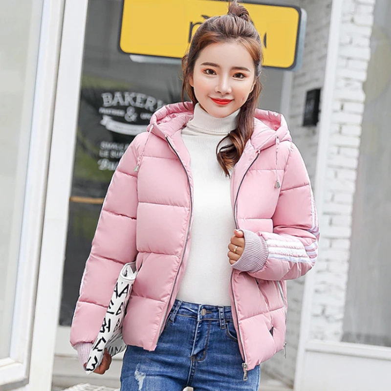 Модные белые толстые короткие женские куртки и пальто теплая тонкая женская