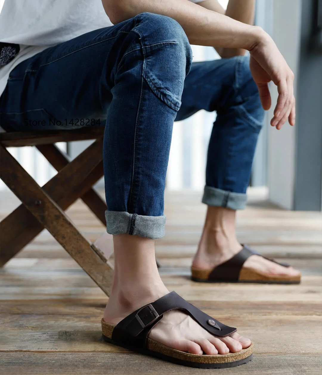 Мужские классические сандалии Youpin Aishoes удобные летние тапочки Нескользящие с