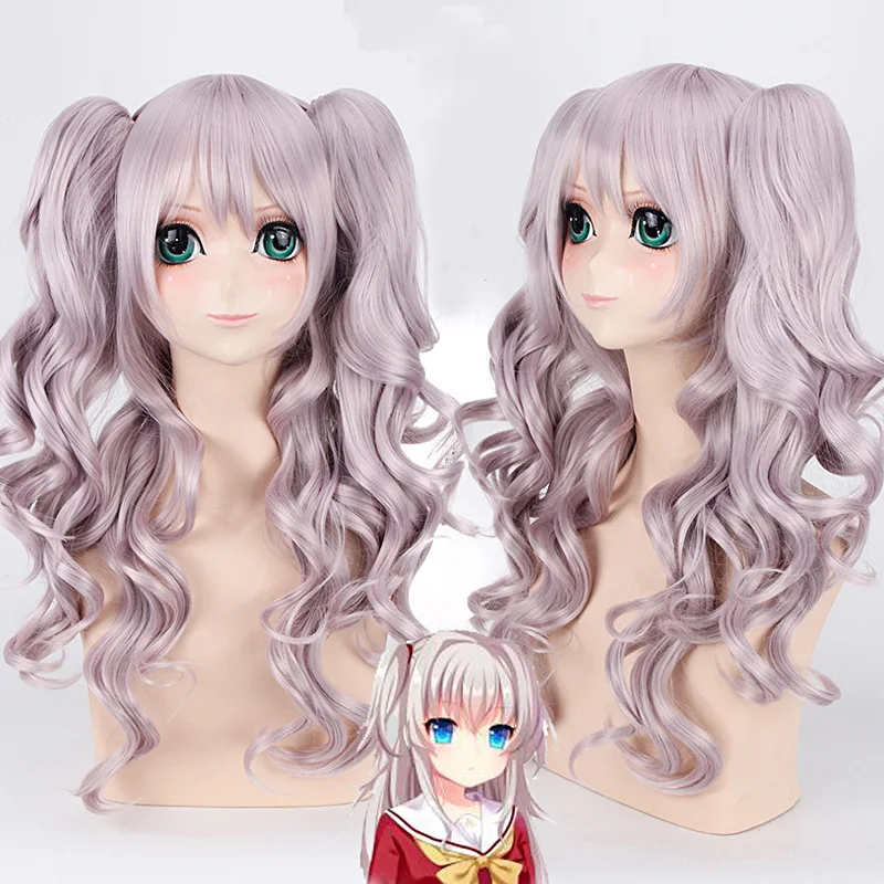 Anime Charlotte Cosplay Wigs Tomori Nao Synthetic Wig Hair Halloween Carnival Party Women Dual Horsetail | Тематическая одежда и