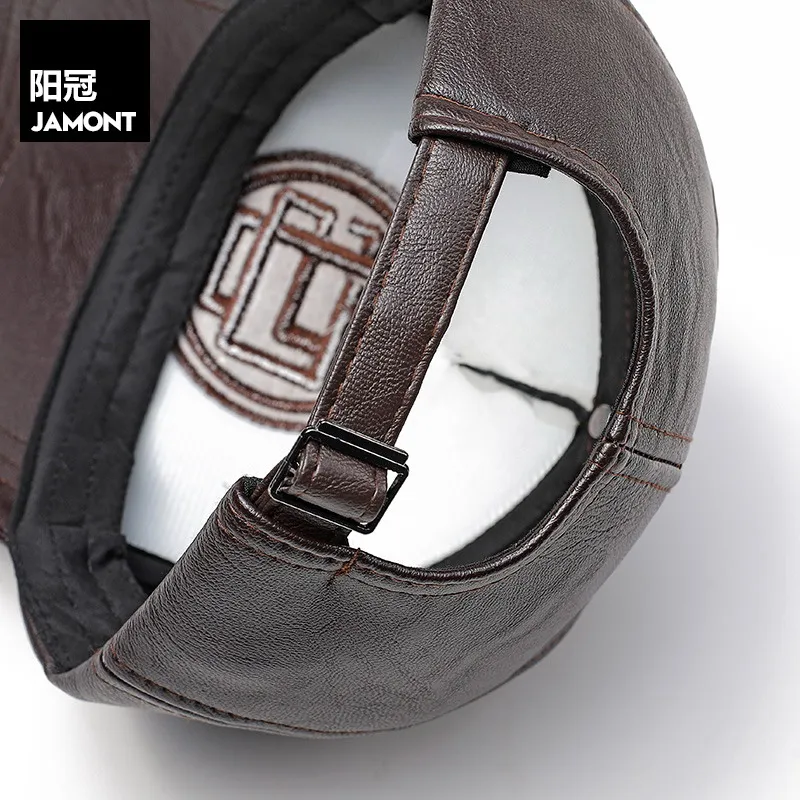 Бейсболка JAMONT Мужская теплая высокое качество из искусственной кожи|Мужские
