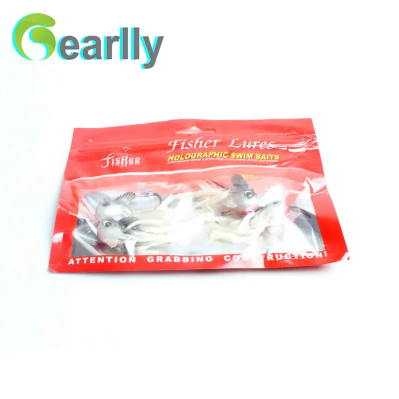 4 шт./компл. рыболовный крючок с искусственным рыбы 2 &quotДлина мягкий морской