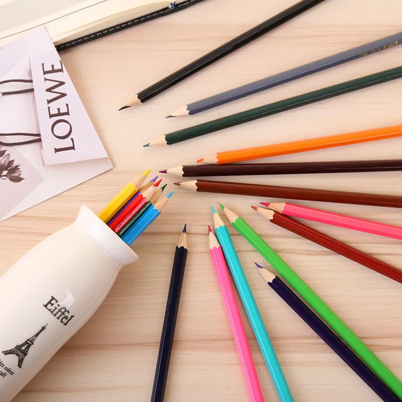 18 видов цветов деревянные цветные карандаши набор для школьников эскиз ручка