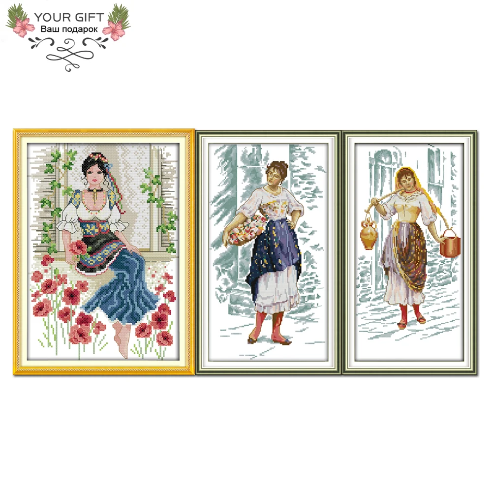 

Joy Sunday, рабочие женщины, украшение для дома RA052 RA053 RA054, Набор для вышивки крестиком