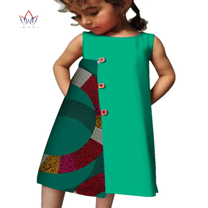 Модное Новое Стильное платье в африканском стиле для детей милые платья девочек