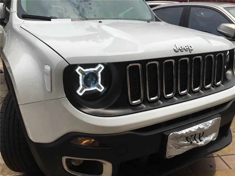 Автомобильный Стайлинг фар в сборе для JEEP Renegade фар светодиодный фары H7 ксеноновые линзы с DRL