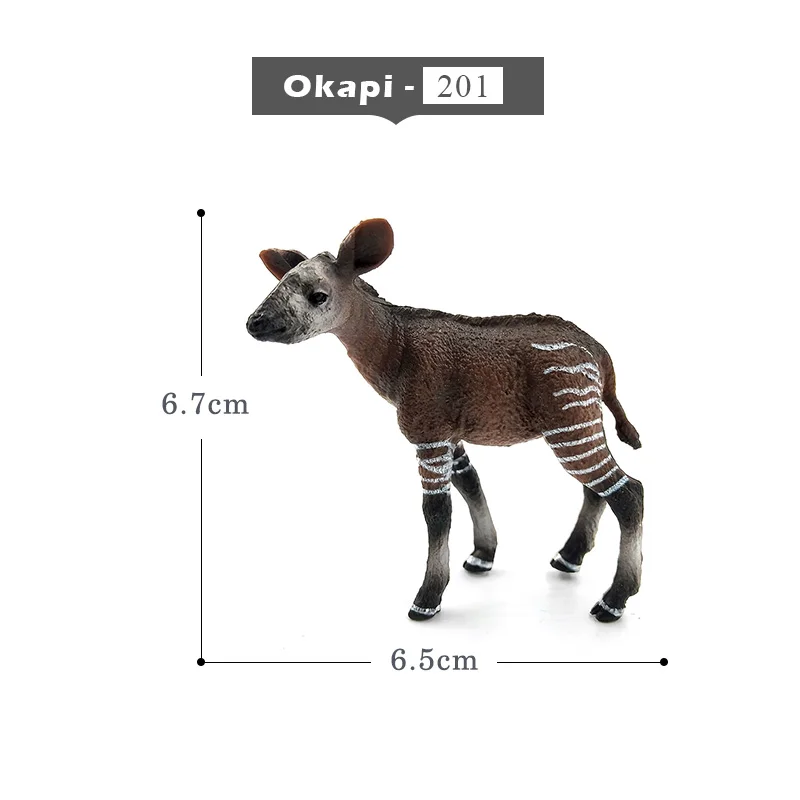 Okapi Oapi овечий олень крокодил Рысь собака, коала Верблюд Модель Животного Фигурка домашний декор миниатюрное украшение для сада в виде Феи аксессуары - Цвет: Okapi