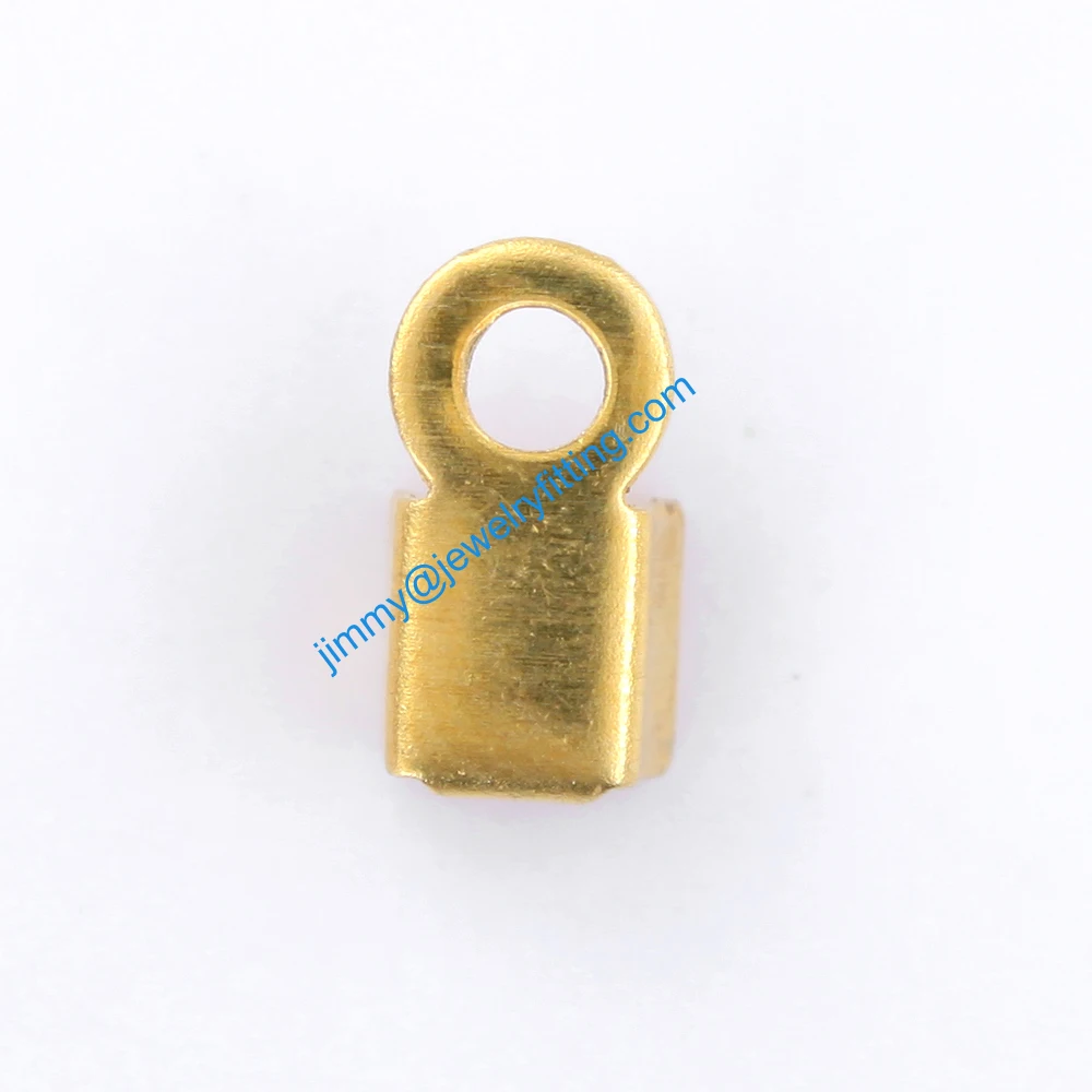 2013 jewelry findings Base metal foldover crimps for Cord Chain ends shipping free