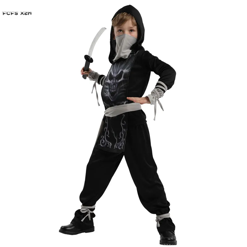 M XXL для мальчиков с героями аниме Cosplays Детские костюмы на Хэллоуин воина ниндзя