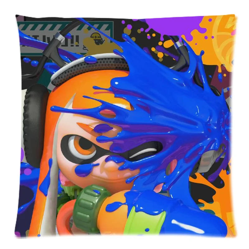 Из хлопка и льна Splatoon подушки уникального дизайна крышка декоративная подушка