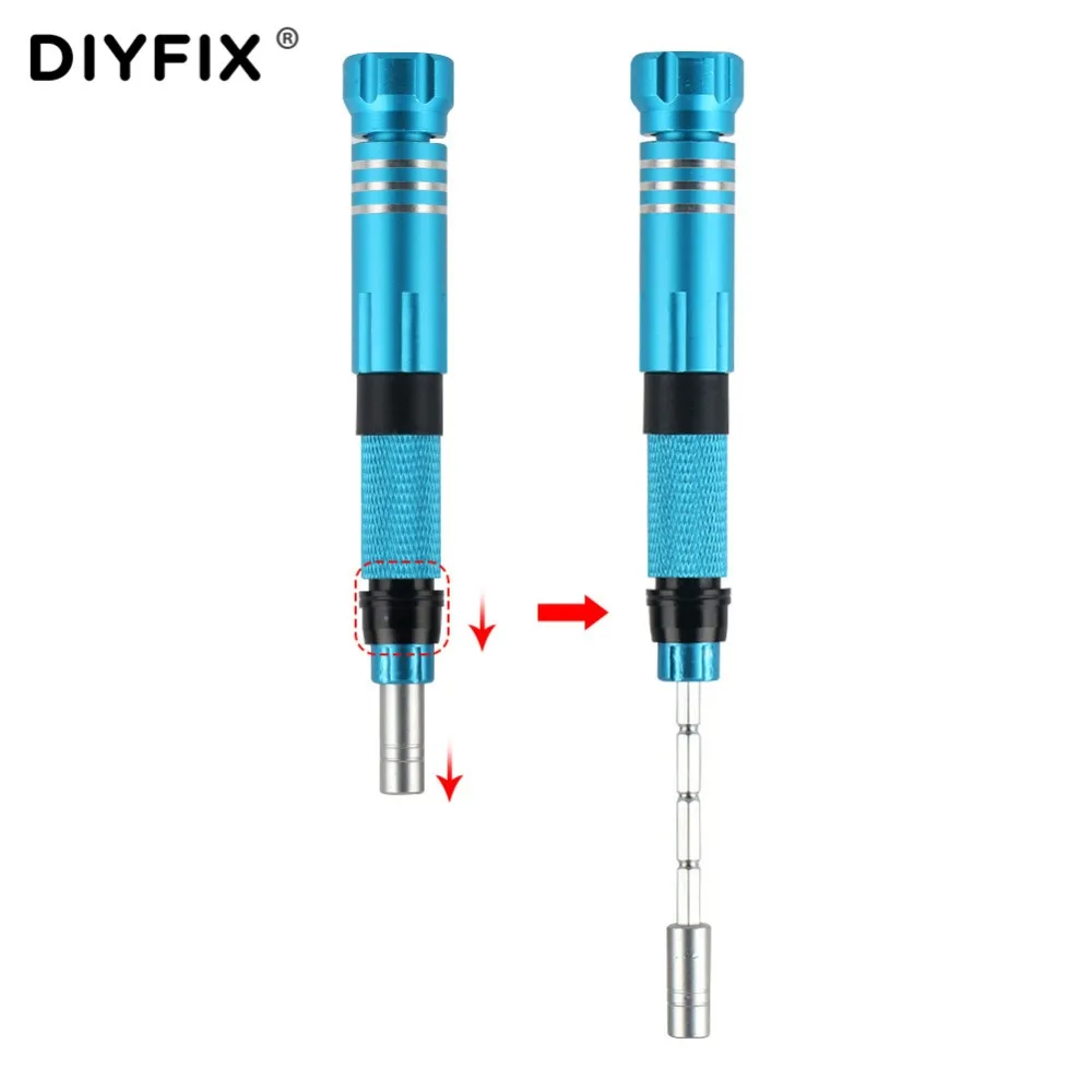 Набор Магнитных прецизионных отверток DIYFIX 6 в 1 регулируемый удлинитель для iPhone